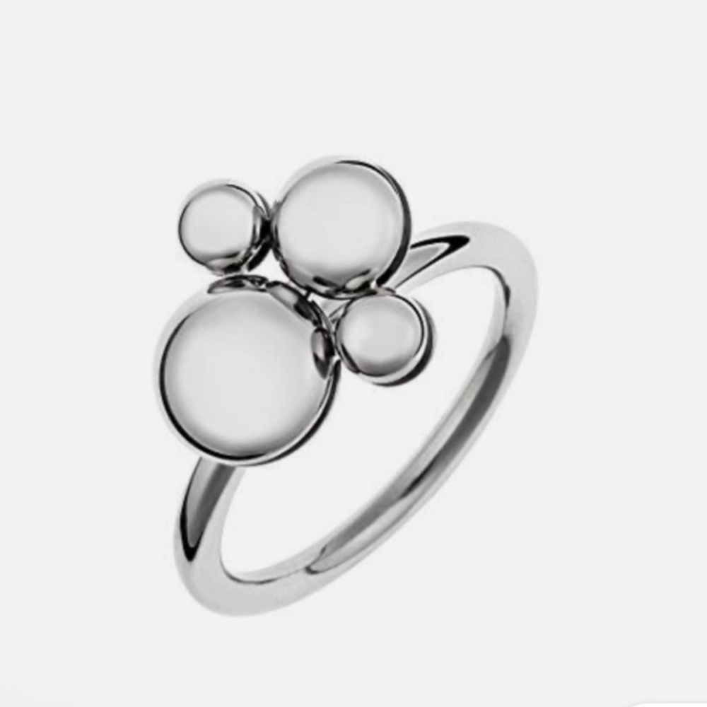 Calvin Klein Silver Spinning Fidget Ring with Box & Tags & Authentication